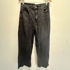 American Eagle Black Denim Jeans Wide Leg